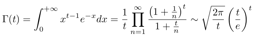 Screenshot of a formula in XeLaTeX