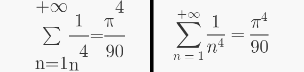 Screenshot of a MathML formula in Chromium